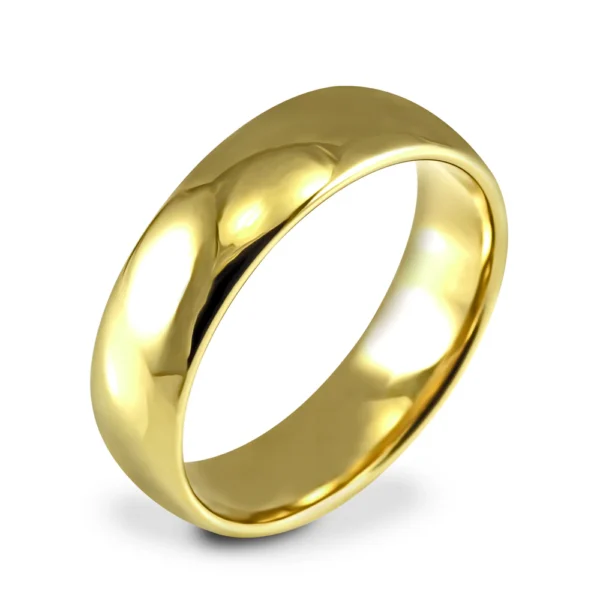 Buy 18ct Yellow Gold 6mm Light Court Gents Wedding Ring
