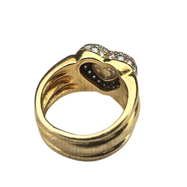 Chopard Happy Diamond 18k Gold Pave Heart Ring - Image 7