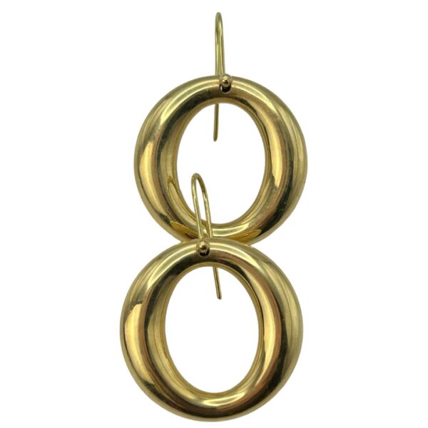 Tiffany and Co. Elsa Peretti Sevillana Circle Earrings Set in 18 Karat Yellow Gold - Image 3