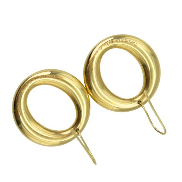 Tiffany and Co. Elsa Peretti Sevillana Circle Earrings Set in 18 Karat Yellow Gold