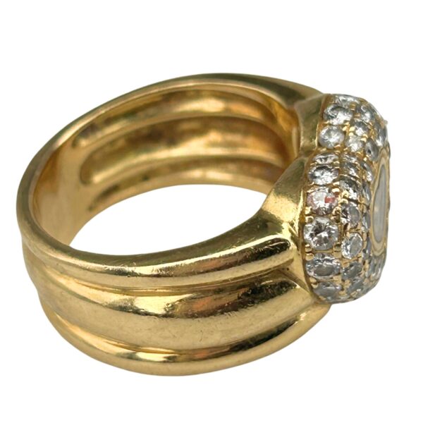 Chopard Happy Diamond 18k Gold Pave Heart Ring - Image 5