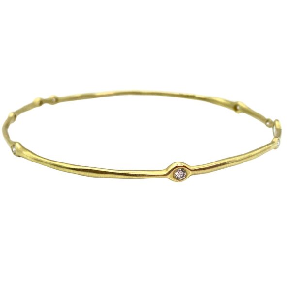 Ippolita Stardust 18k yellow gold 9-Diamond Bangle