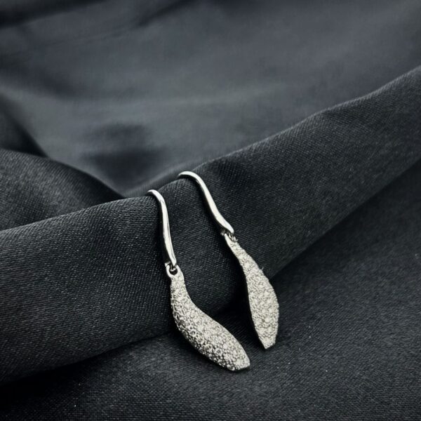 Buy Tiffany & Co. 18k White Gold Frank Gehry Diamond Pave Fish Earrings 1 - Image 2