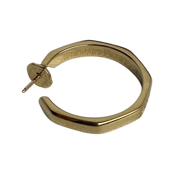 Audemars Piguet 18k and Diamond Gold Hoop Earrings - Image 4
