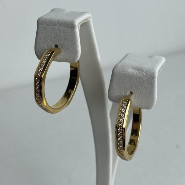 Audemars Piguet 18k and Diamond Gold Hoop Earrings - Image 5