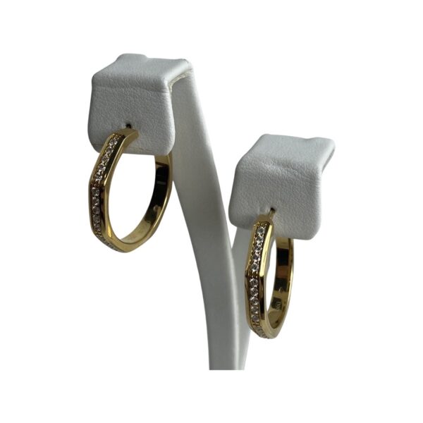 Audemars Piguet 18k and Diamond Gold Hoop Earrings
