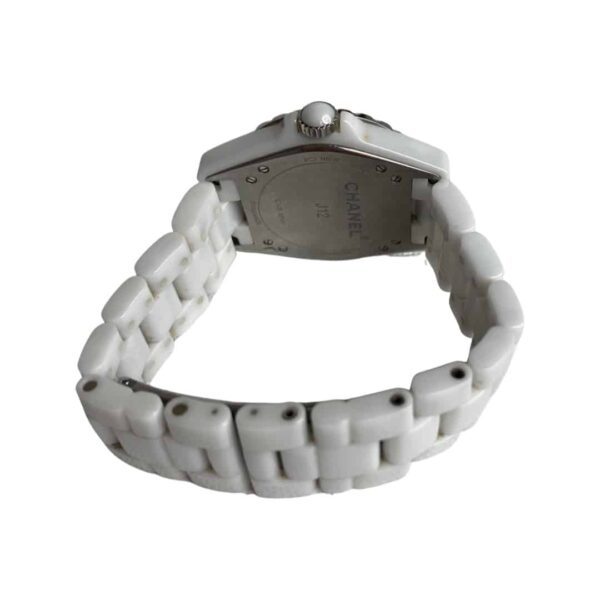 CHANEL J12 White Ceramic Diamond Automatic Watch - Image 4