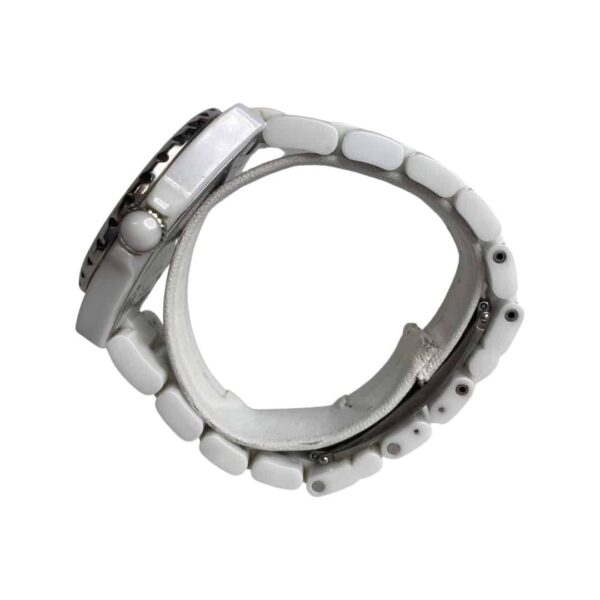 CHANEL J12 White Ceramic Diamond Automatic Watch - Image 9