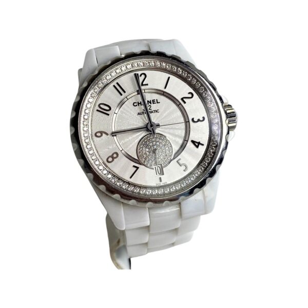CHANEL J12 White Ceramic Diamond Automatic Watch - Image 5