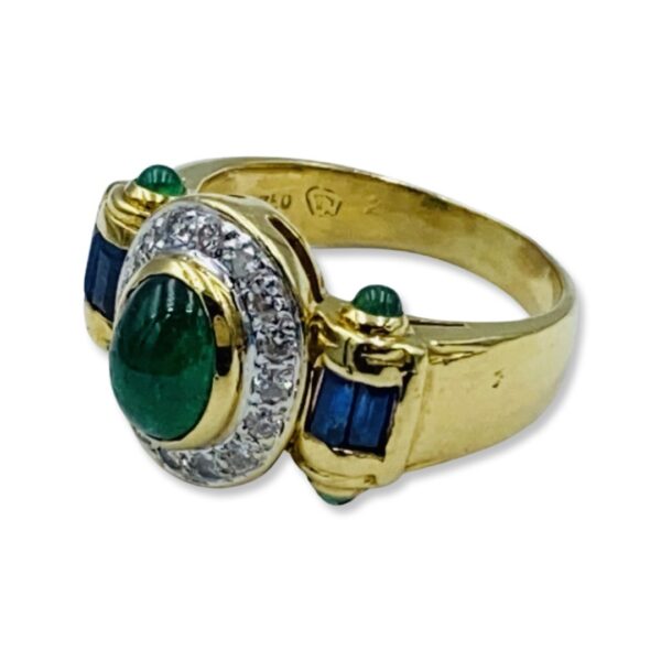 Buy 18KT Yellow Gold and Emerald Diamond Ring 1 - Image 4