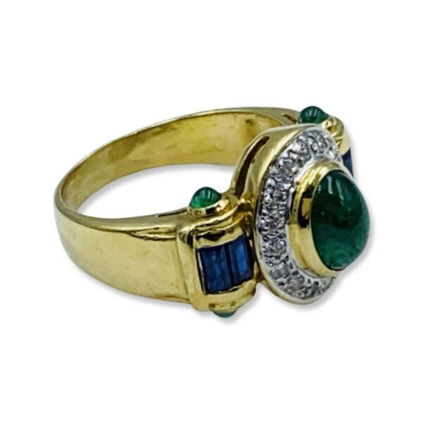 Buy 18KT Yellow Gold and Emerald Diamond Ring 1 - Image 3