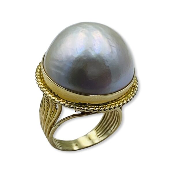 14KT Yellow Gold And Cultured Pearl Cocktail Ring