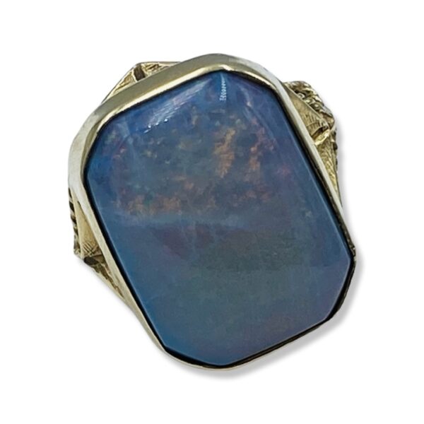 Buy 14KT Yellow Gold And Light Blue Opal Cabochon