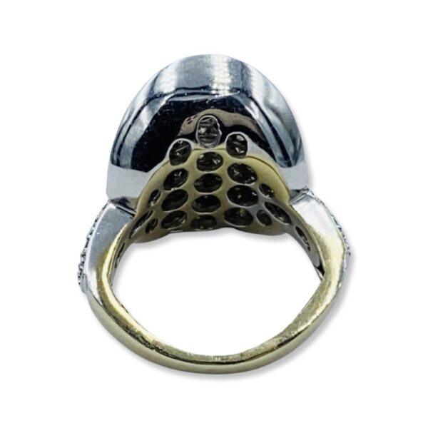 14KT White Gold Cluster Setting With Brown Diamonds - Image 5