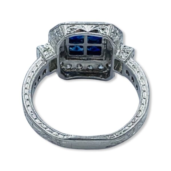 Buy Platinum Diamond And Blue Sapphire Ring 1 - Image 5