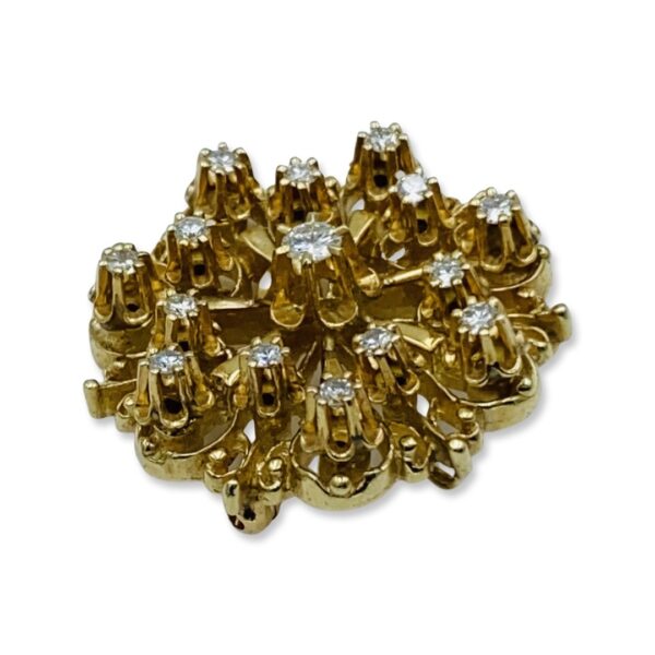 Buy 14KT Yellow Gold And Diamond Pin 1 - Image 2
