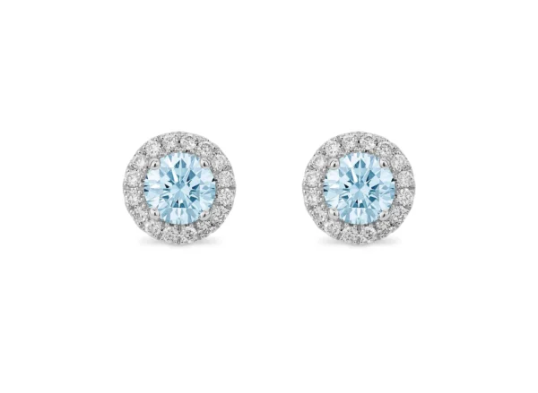 One Carat Lab-Grown Diamond Halo Solitaire Studs (1.00ctw.) - Image 5