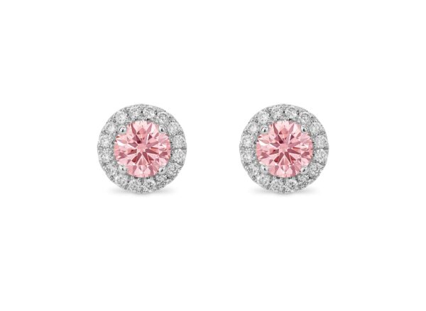 One Carat Lab-Grown Diamond Halo Solitaire Studs (1.00ctw.) - Image 4