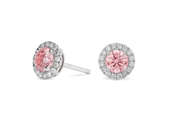 One Carat Lab-Grown Diamond Halo Solitaire Studs (1.00ctw.) - Image 3
