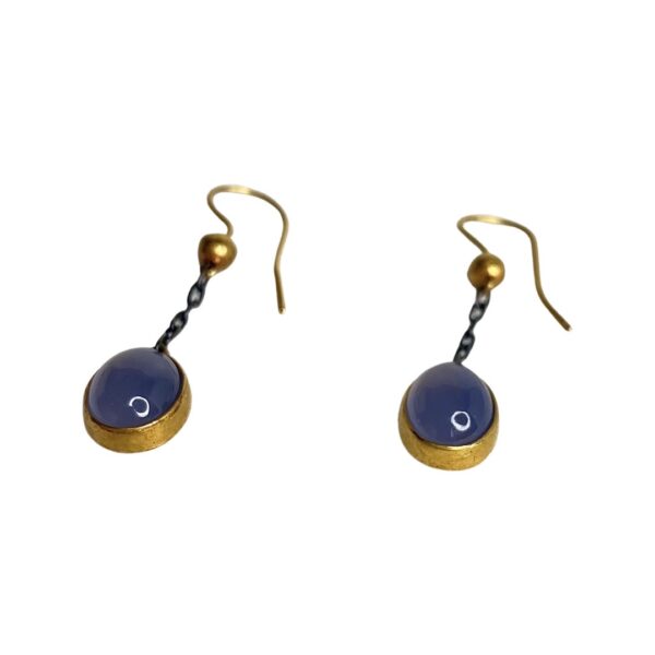 Lika Behar 24kt and Sapphire Dangle Earrings - Image 3