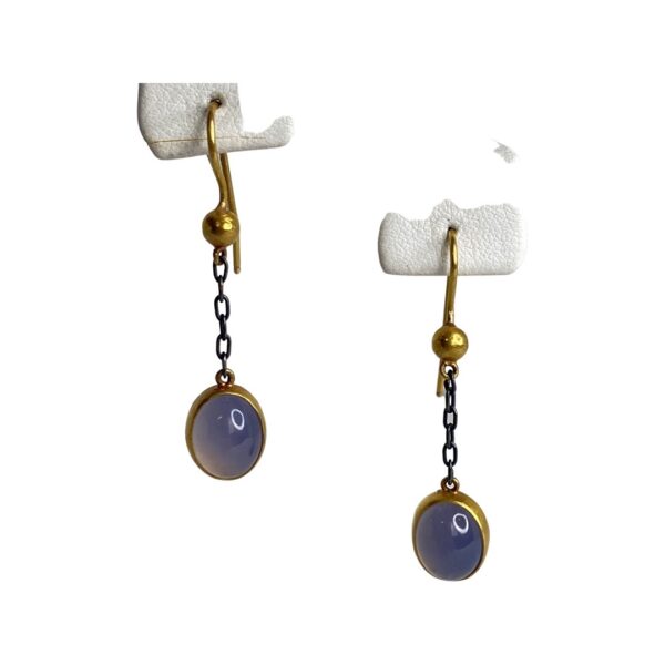Lika Behar 24kt and Sapphire Dangle Earrings - Image 7