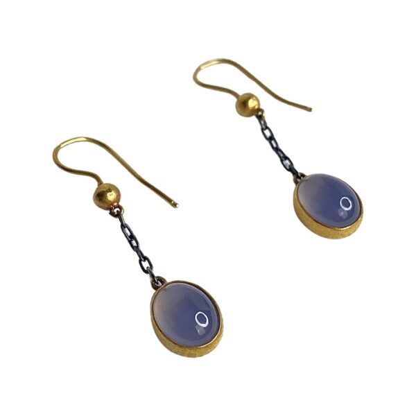 Lika Behar 24kt and Sapphire Dangle Earrings