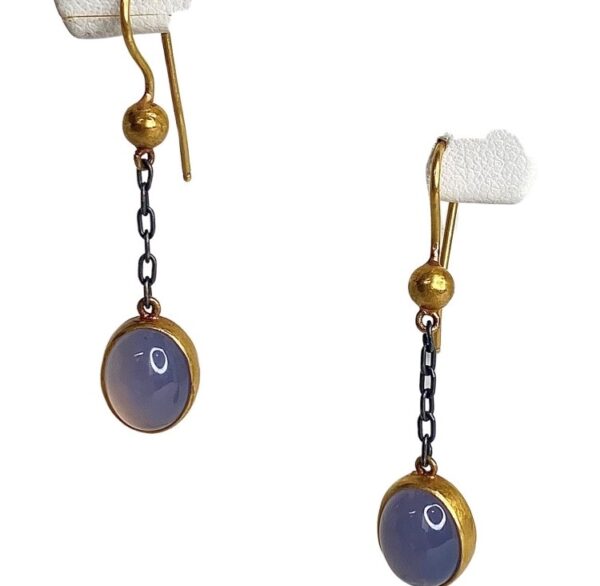 Lika Behar 24kt and Sapphire Dangle Earrings - Image 10