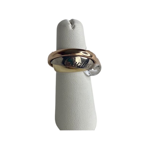 Cartier “Trinity” Tricolor 18k Gold Ring - Image 4