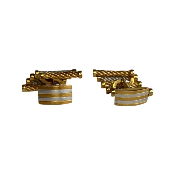 Henry Dunay 18k and Platinum Twisted Rope Cuff Links - Image 5