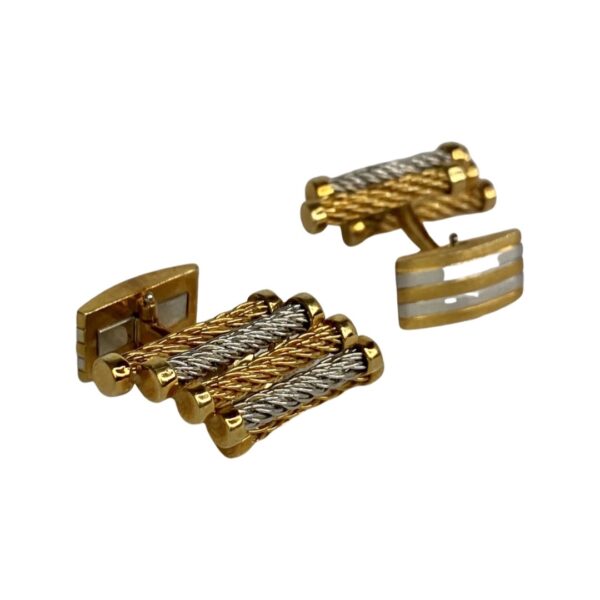 Henry Dunay 18k and Platinum Twisted Rope Cuff Links - Image 8