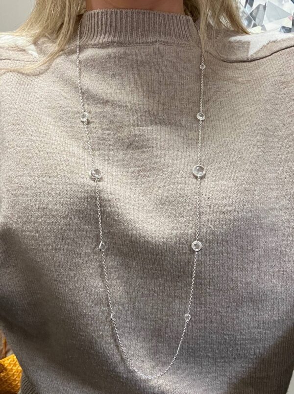 Ippolita Sterling Silver Rock Candy Quartz Station Long Necklace - Image 4