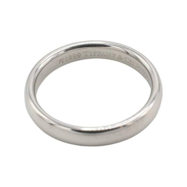 Tiffany & Co. Platinum 3mm Wedding Band Ring 1999 - Image 2
