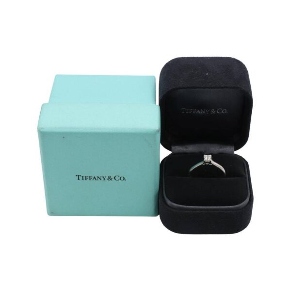 Tiffany & Co. Lucida Platinum 0.32ct Natural Diamond Solitaire Engagement Ring - Image 2