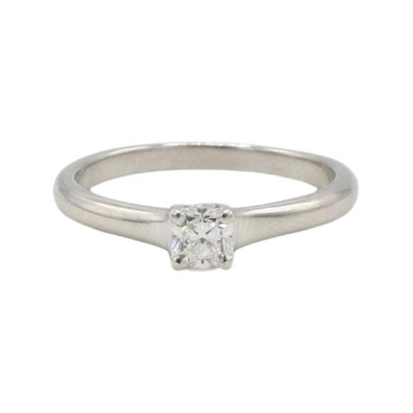 Tiffany & Co. Lucida Platinum 0.32ct Natural Diamond Solitaire Engagement Ring - Image 3