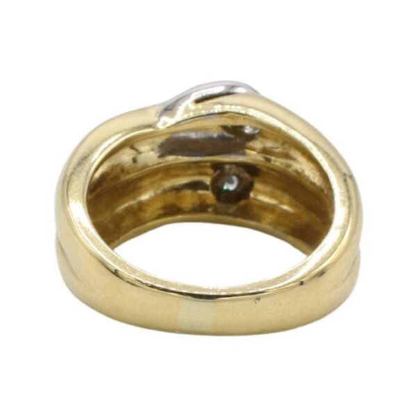 Gucci Vintage 18 Karat Yellow Gold Natural Diamond Band Ring - Image 3