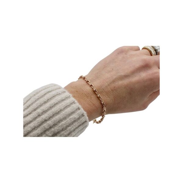 Tiffany & Co. HardWear Micro Link 18 Karat Rose Gold Chain Bracelet - Image 4