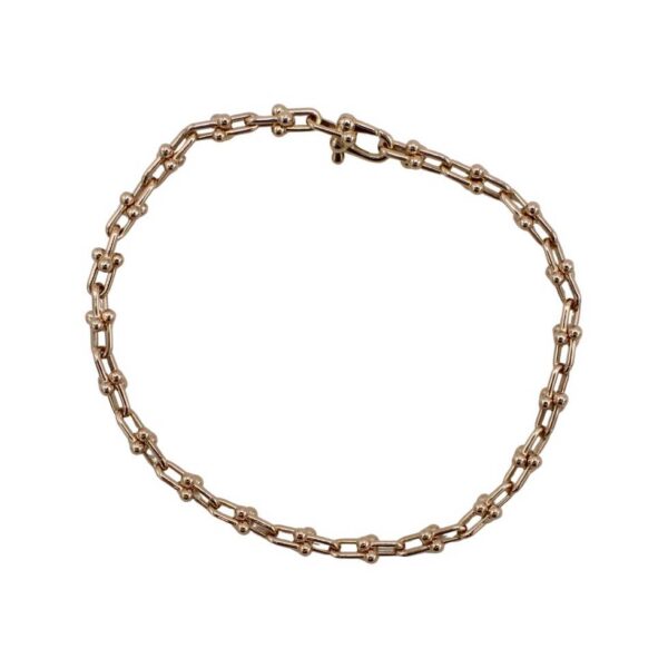 Tiffany & Co. HardWear Micro Link 18 Karat Rose Gold Chain Bracelet