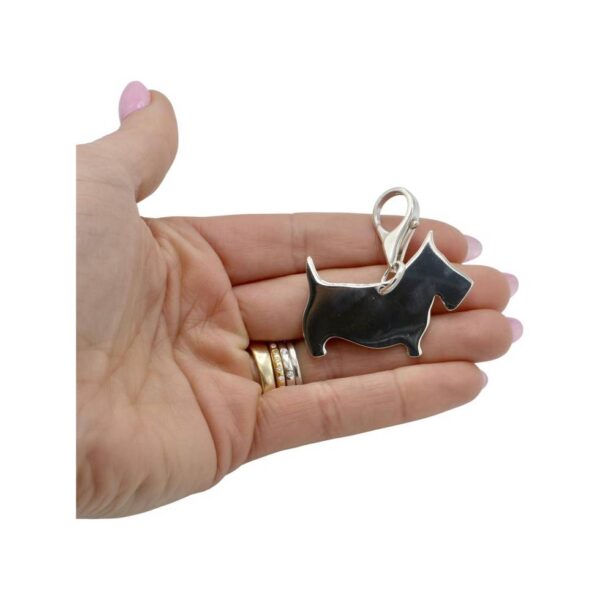 Tiffany & Co. Vintage Sterling Silver Scottish Terrier Dog Key Chain Charm - Image 4