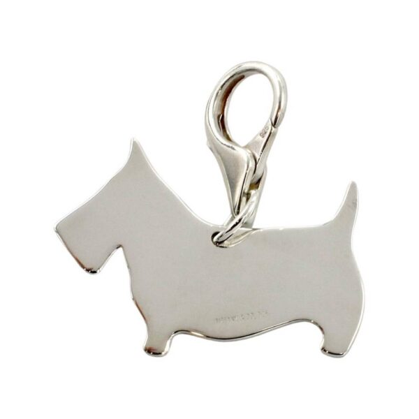 Tiffany & Co. Vintage Sterling Silver Scottish Terrier Dog Key Chain Charm