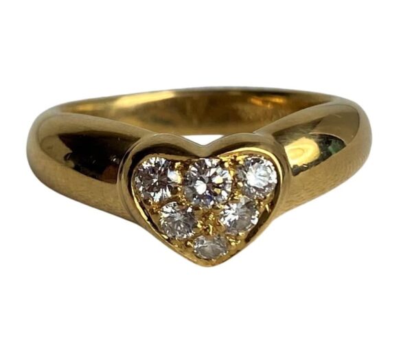 Tiffany & Company 18k and Diamond Heart Ring