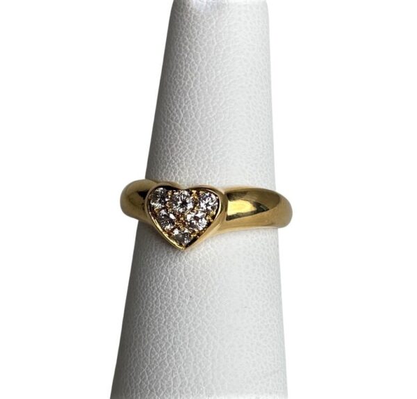 Tiffany & Company 18k and Diamond Heart Ring - Image 4