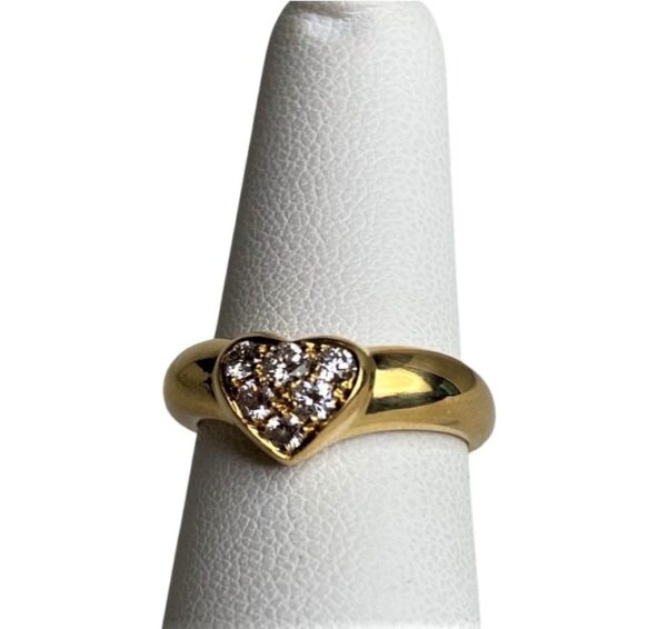 Tiffany & Company 18k and Diamond Heart Ring - Image 2