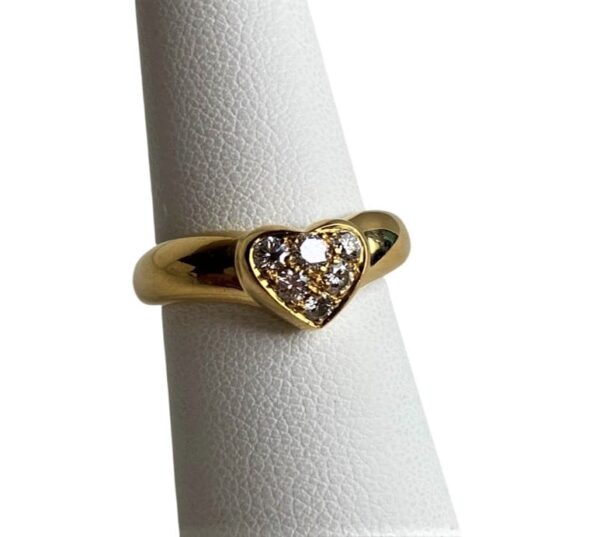Tiffany & Company 18k and Diamond Heart Ring - Image 9