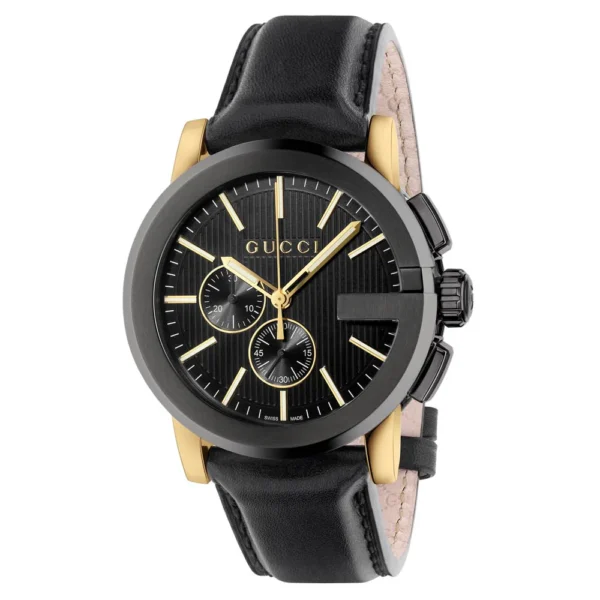 Gucci Gents G-Chrono 44mm Black Dial Stainless Steel Chronograph Watch