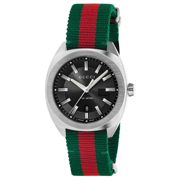 Gucci GG2570 Black Dial 41mm Stainless Steel Gents Watch